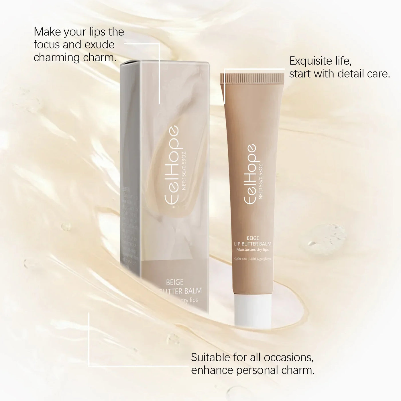 Eelhope Glossier Lip Balm Repair Lip Moisturizer Deep Nourishing Lip Shine Hydrating Skin Barrier Repair Care Korean Lip Balm