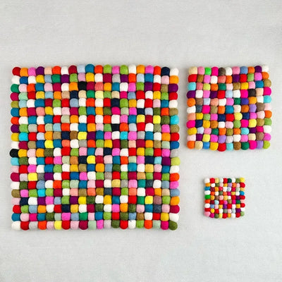 Wool Felt Singing Bowl Mat Handmade Colorful Sound Bowl Accessories Circular Musical Instrument Mats Square Seat Cushions