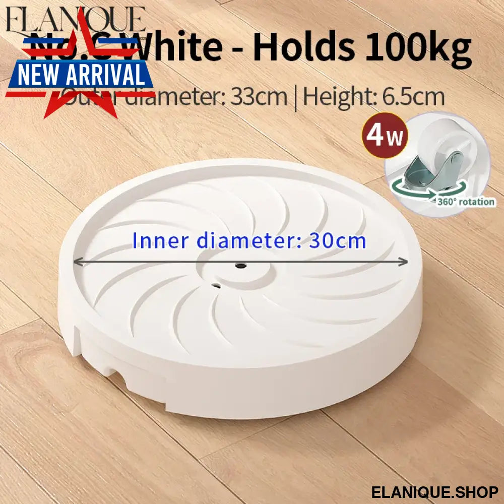 Plant Pot Tray on Wheels, Silent Rollers & Leak-Proof Design, Mobile Planter Base for Heavy Indoor Plants