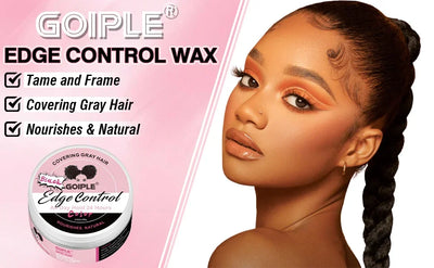 Edge Control Wax for Women Strong Hold Non-greasy Covering Gray Hair Edge Styling Gel for Black No Flaking Hairstyles Pomade