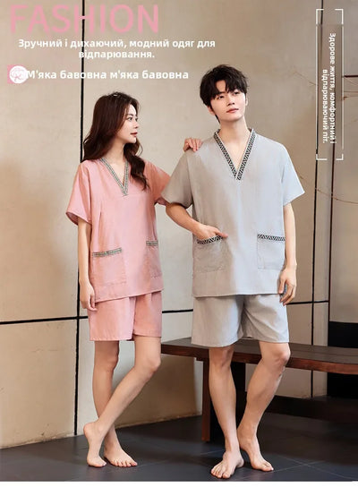 Couple's Beau Sauna Suit Soft Cotton  Silk Men's Women's Bathing Costume St Room Towel Polyester Fiber Home Textile