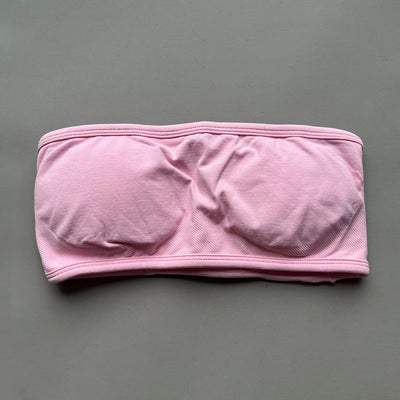 NO LOGO Backless Bandeau Sports Bra Gym Women Top Crop Tube Yoga Tops Halter Sports Seamless Bras Scrunch Workout Yoga Tank