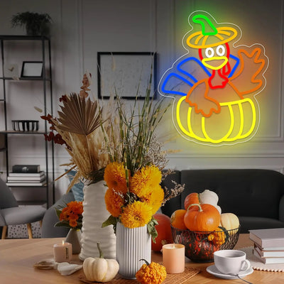 Turkey Thanksgiving Neon Sign Usb Power Supply Wall Decor for Thanksgiving Happy Children'S Gifts Home Party