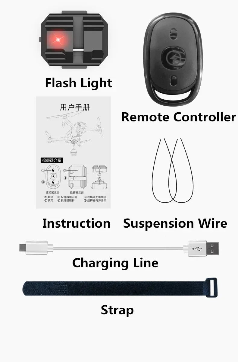 Drone Airdrop System for DJI Mini 3 Pro/Mini 3/ Mini 2 SE/Mavic 2/2S /Phantom 3 4/4 Pro for Wedding Scene Fishing Bait Rescue