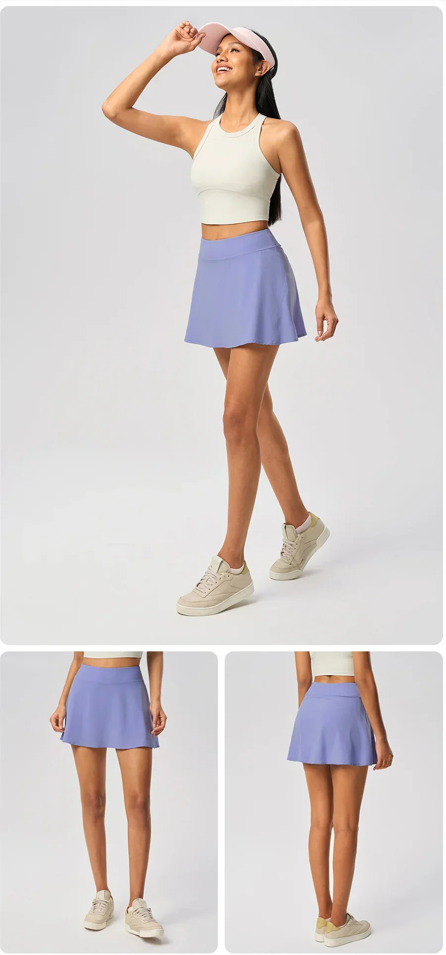 Women Sports Skorts High Waist Tennis Skirt With Pocket Fitness Running Athletic Golf Culotte Gym Sportswear Shorts