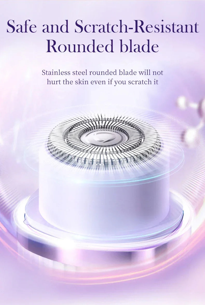 Electric Razors for Women 2in1 Bikini Trimmer Facial Mustache Shavers for Ladies Body Underarms Legs Portable Painless Epilator