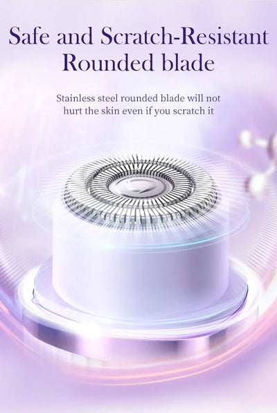 Electric Razors for Women 2in1 Bikini Trimmer Facial Mustache Shavers for Ladies Body Underarms Legs Portable Painless Epilator