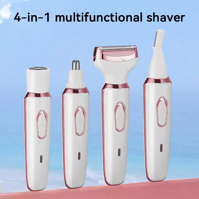 2025 4 In 1 Electric Lady Shaver Body Hair Removal Epilator Painless Cordless Trimmer Razor Gifts For Women 2025 - Elanique
