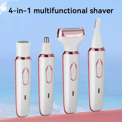 2025 4 In 1 Electric Lady Shaver Body Hair Removal Epilator Painless Cordless Trimmer Razor Gifts For Women 2025 - Elanique