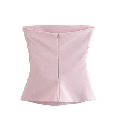 TRAF Pink Top For Women