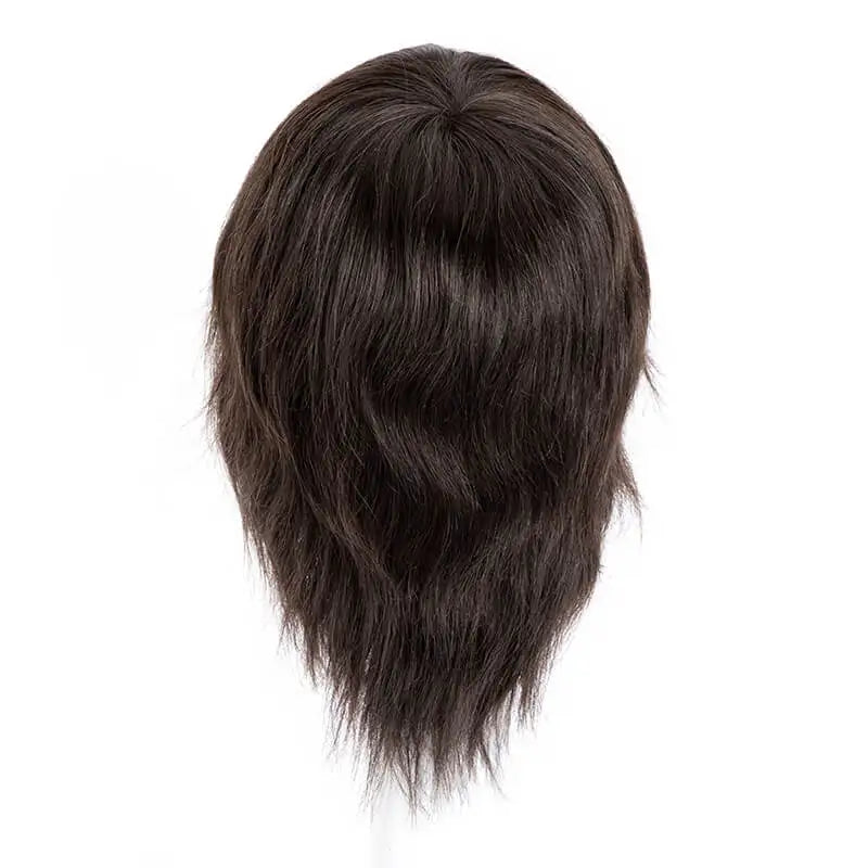 Durable Full Pu Knotted Base Human Hair Wigs For Women Full PU Women's Short Wigs Jewish Women Real Natural Hair Wig Hairpieces
