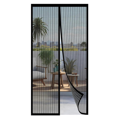 Magnetic Screen Door - Keeps Bugs Out Let Breeze in, Self Sealing, Heavy Duty, Hands Free Mesh Partition