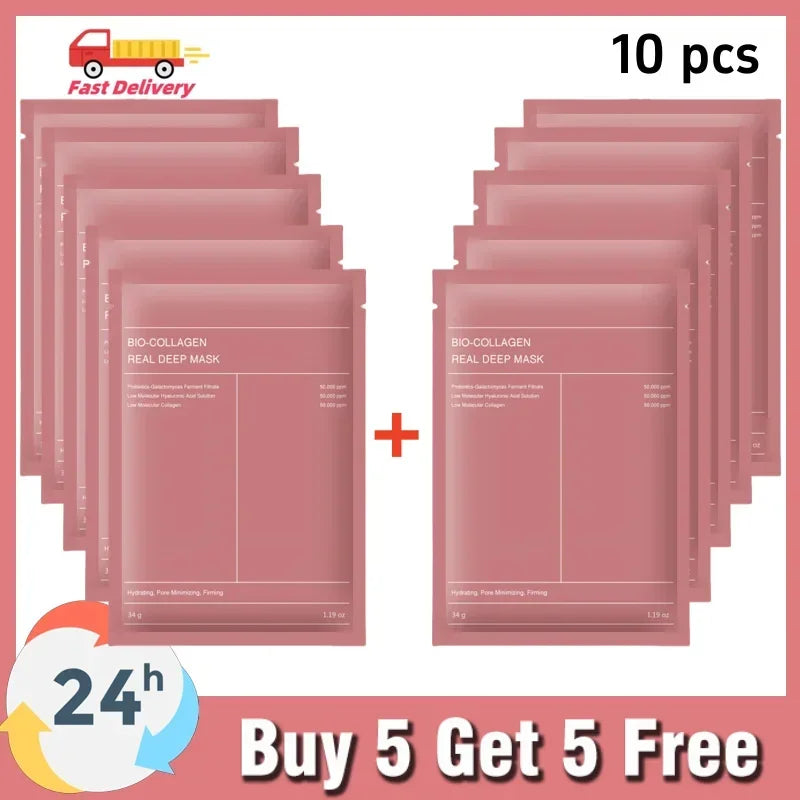 Bio-Collagen Face Mask Anti-Wrinkle Firming Overnight Mask With Hydrolyzed Moisturizing Refreshing Brightening Repair Skin Care