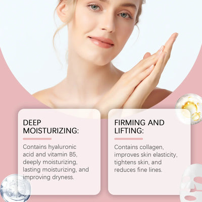 Collagen Face Mask Anti Aging Firming Moisturizing Refreshing Shrink Pore Brightening Overnight Mask Hyaluronic Acid Facial Mask