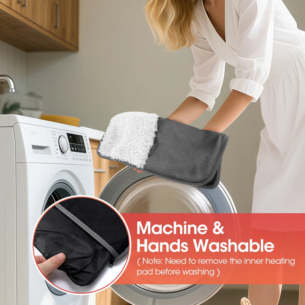 Electric Foot Heating Pad Soft Plush Washable Feet Warmer Heater Household Foot Warming Mat Home Office Bedroom Heating Blanket