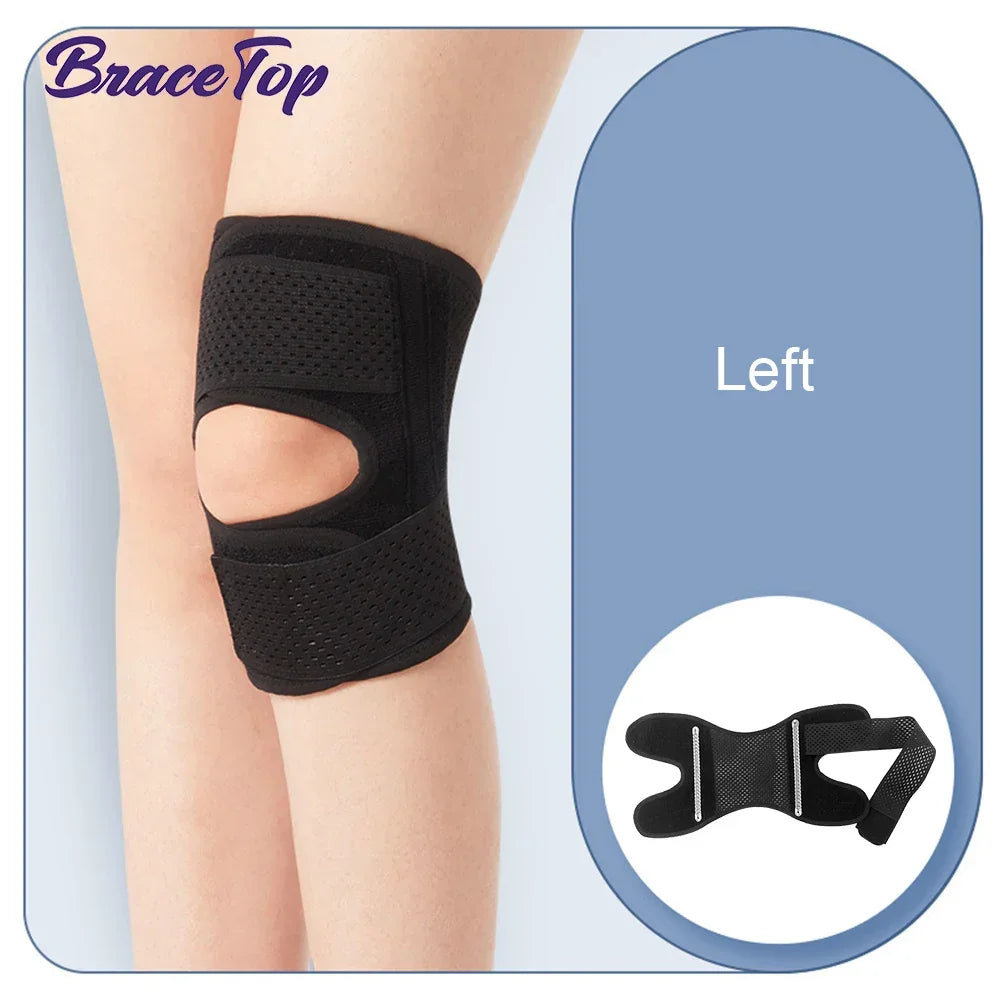Knee Brace with Side Stabilizers Relieve Meniscus Tear Knee Pain ACL MCL Arthritis,Joint Pain,Breathable Adjustable Knee Support