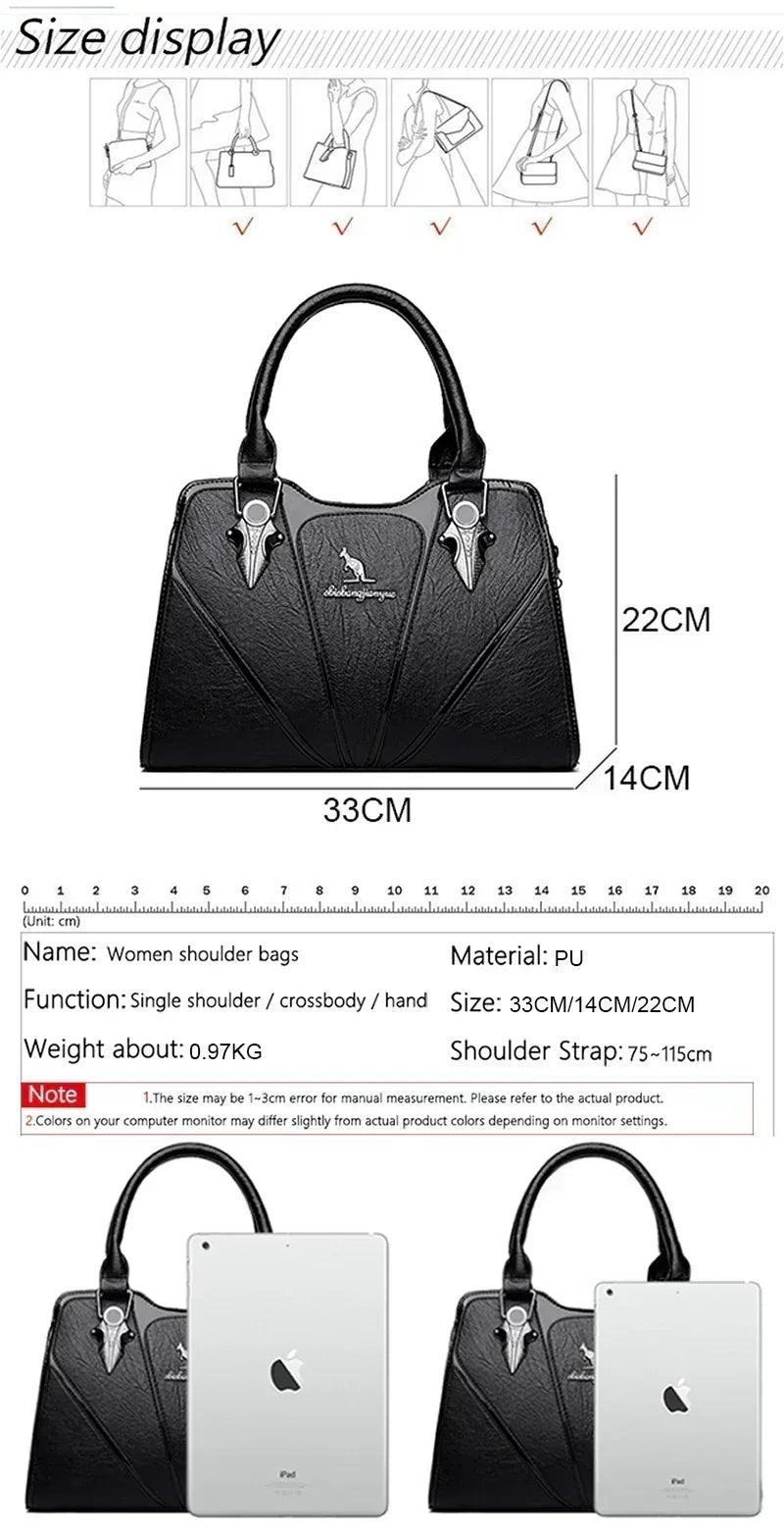 Luxury handbags women bags designer brand female leather crossbody shoulder for sac a main ladies hand 2024