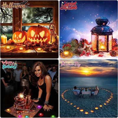 10 LEDs Submersible Light with Remote Control Battery Powered Underwater Night Lamp for Pool Vase Bowl Wedding Party Decoration