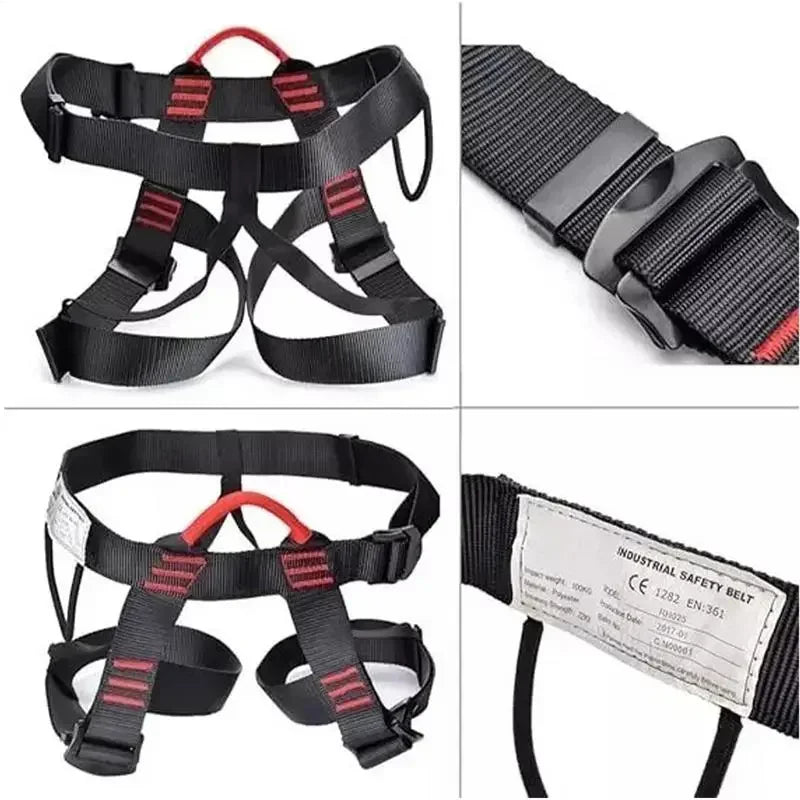 Outdoor Harness Sports Rock Climbing Half-Body Safety Protection Equipment Waist Support Aerial Survival Mountain Tools