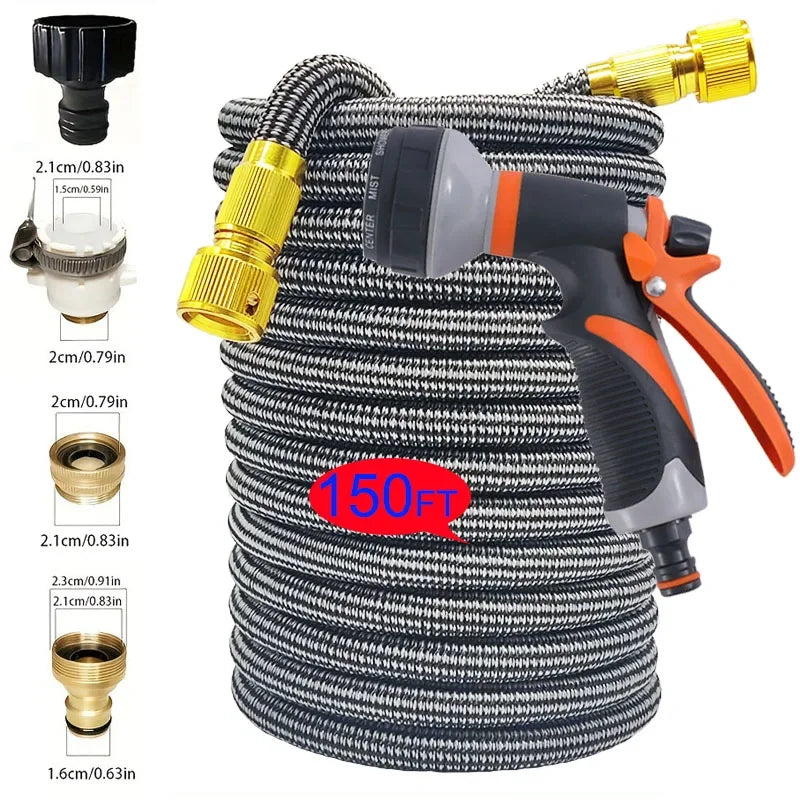High Quality Flexible Expandable Garden Hose High Pressure Nozzle Long Rod Spray Cleaning Gun Car Washing Hose Garden Hose