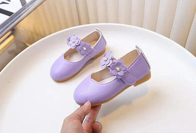 Spring Autumn Little Girls Ballet Shoes Sweet Chic Kids Fashion Princess Leather Shoes Causal Versatile Children's Flats Soft