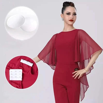 Pink Latin Dance Tops For Women