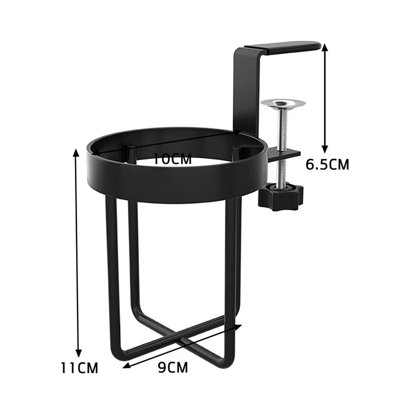 1PC Desk Cup Holder Shelf Universal Fixed Cup Holder For Coffee Mugs Water Bottles Cup Clamp Holder At The Table Storage Rack