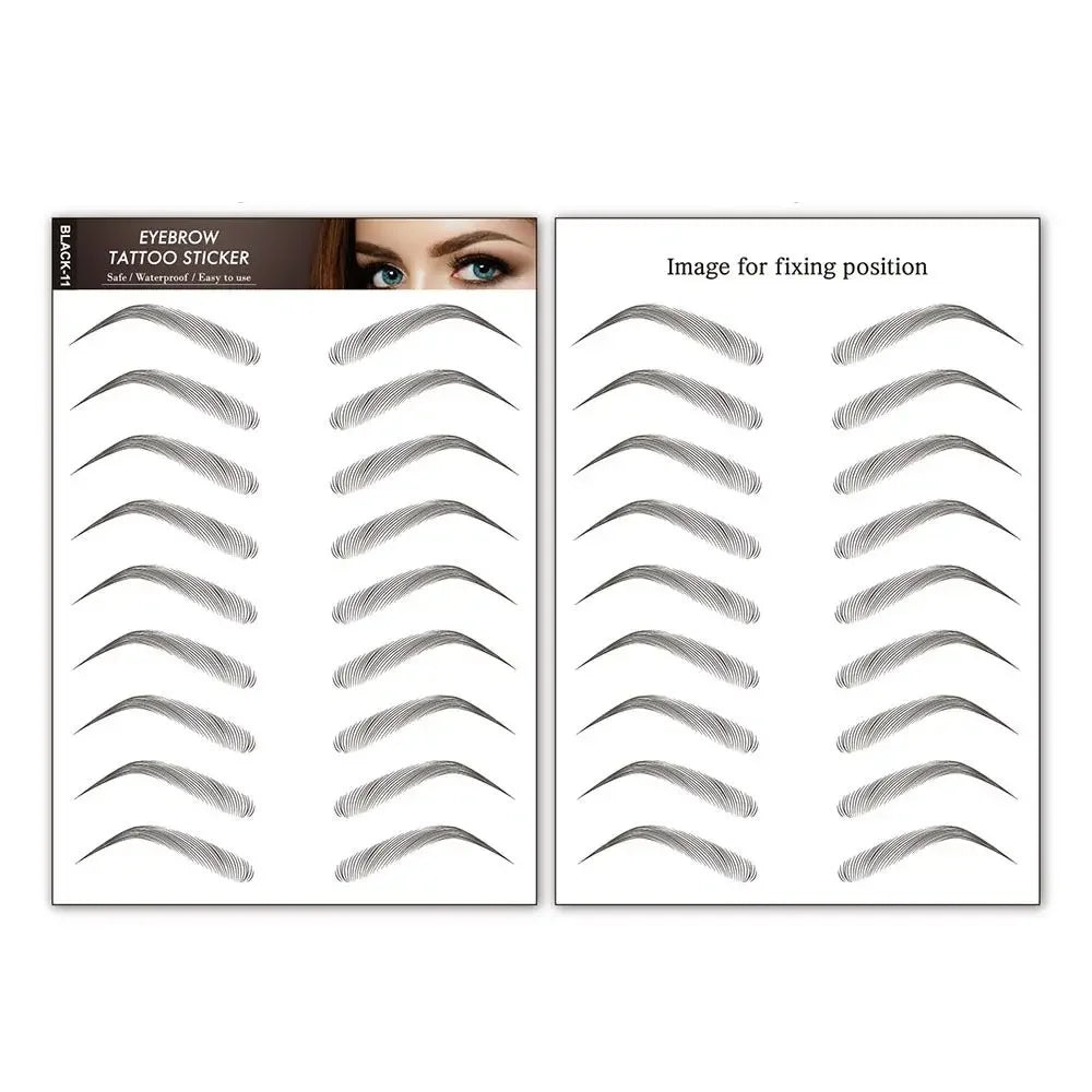 Temporary Tattoos Women Men Water Transfers Decals Simulation Eye Brow Eyebrow Stickers 6D Eyebrow Tattoos Stickers