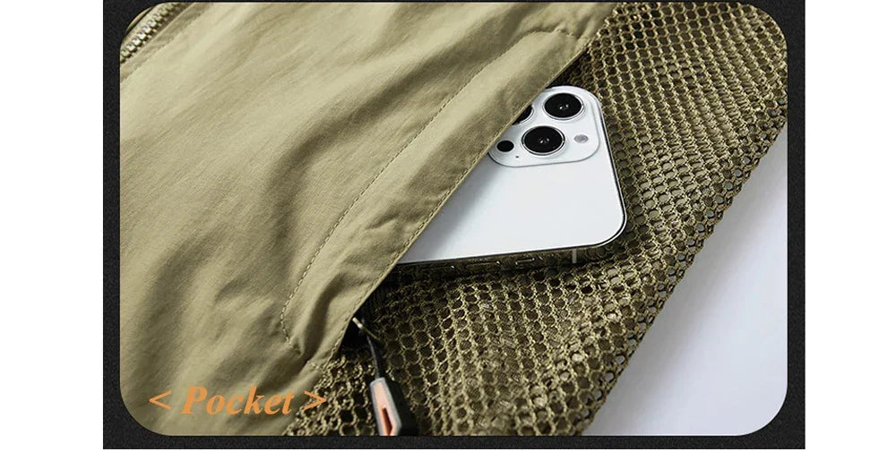 Summer Men's Work Vest Leisure outdoor Men Breathable Mesh Sports Waistcoat Man Photography Fishing Sleeveless Jackets Clothing