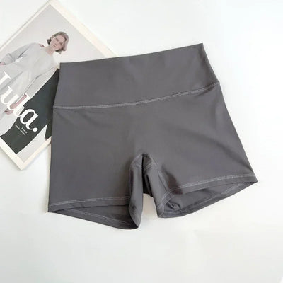 Women Sports Biker Shorts Women Naked Feeling High Waist Yoga Shorts Push Up Fitness Leggings Tummy Control Yoga Slim Shorts🩳👍