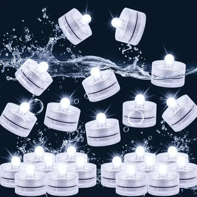 1 Pack Submersible LED Lights Waterproof Small Tealight Flameless Submersible Lights for Decor Vase Pool Pond Halloween Lantern