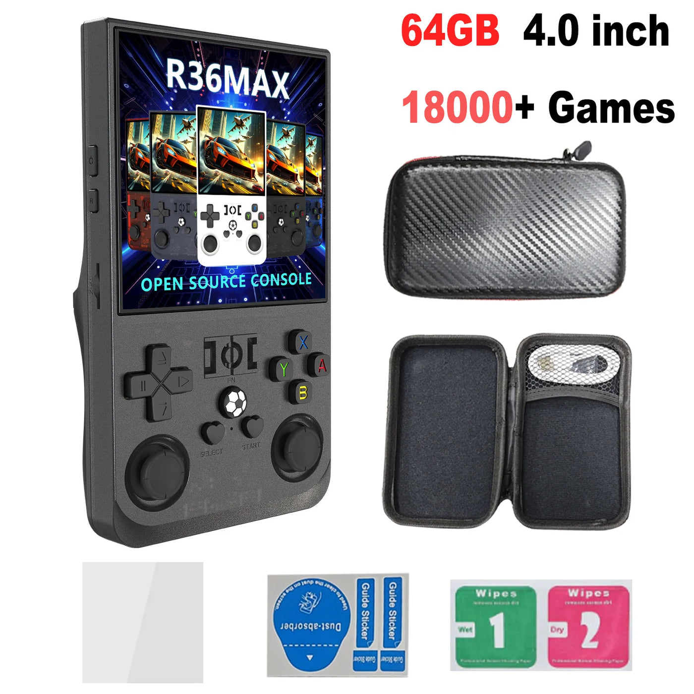 Video Gaming Console R36MAX Retro Handheld 18000+ HD Games offers IPS Screen Game Console Portable Consoles Emulators Devices