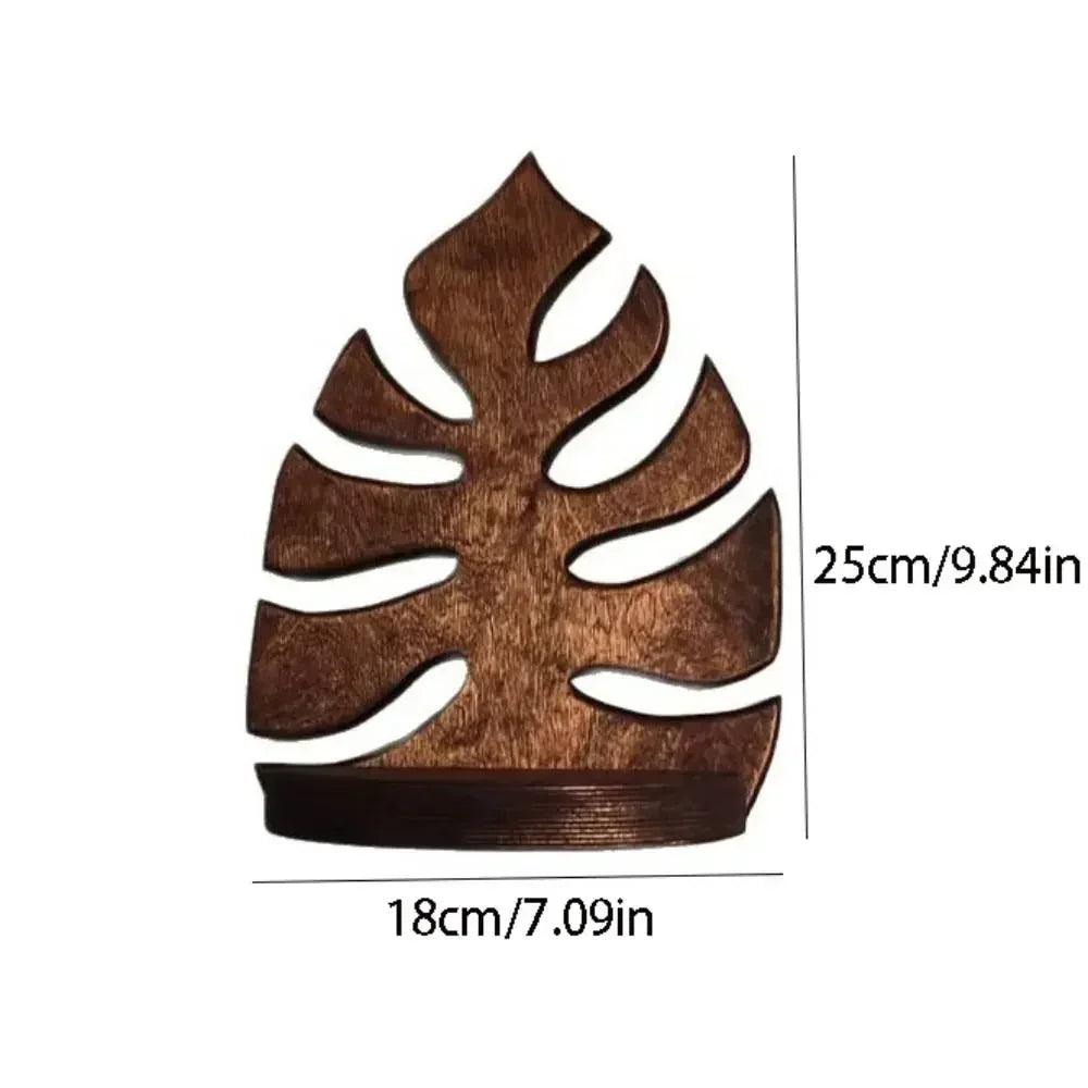 Home decoration wooden wall frame mounted creative plant hanging retro modern storage rack