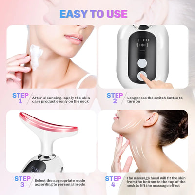 Neck Face Beauty Device Facial Lifting Machine EMS Face Massager Reduce Double Chin Anti Wrinkle Skin Tightening Skin Care Tools