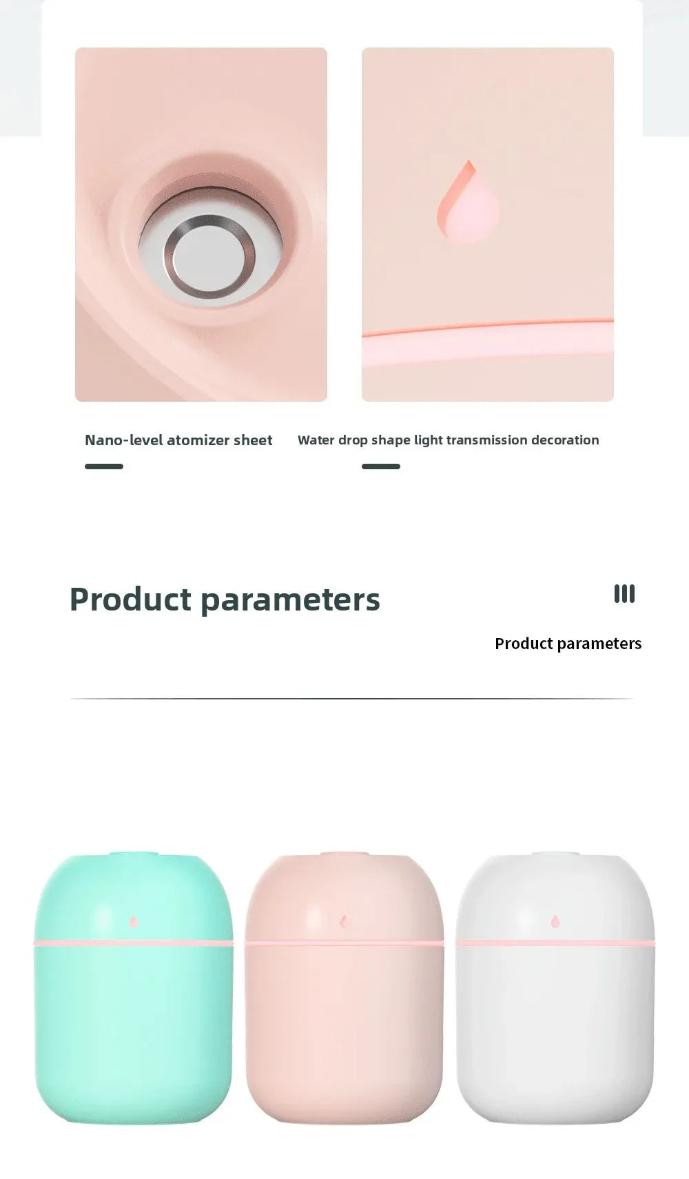 Car Diffuser Humidifier Auto Air Purifier Air Freshener with Colorful Atmosphere Lamp For Car Aromatherapy Diffuser Fresh