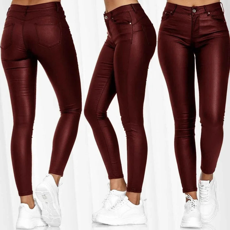 Faux Leather Leggings For Women