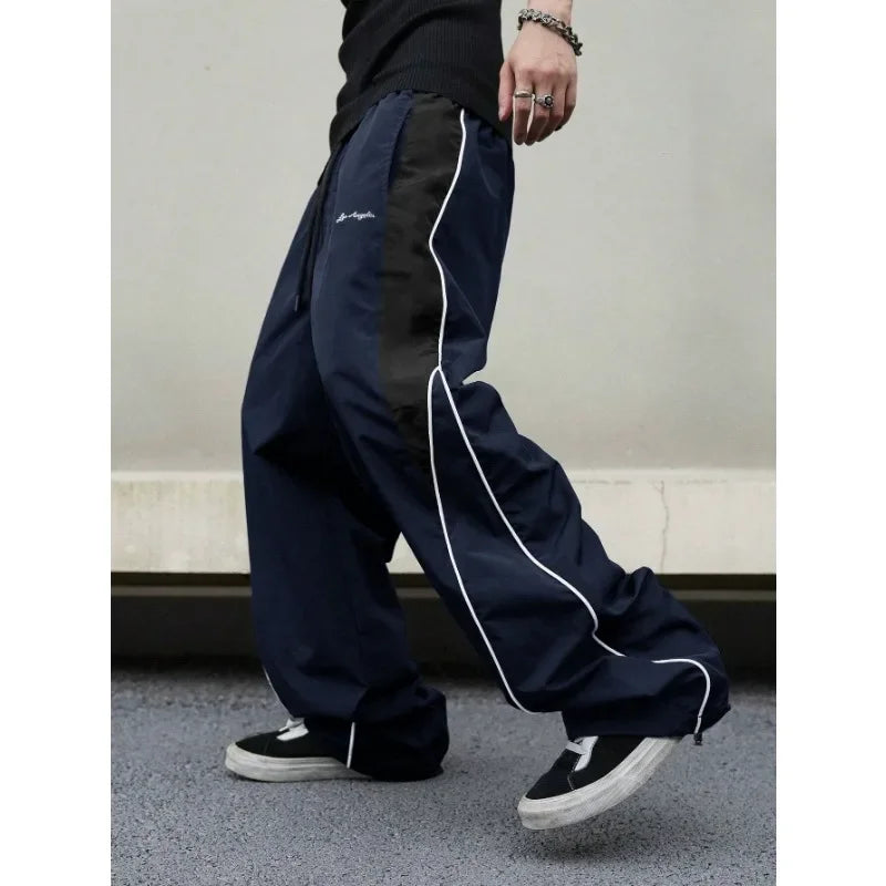 Men Casual Joggers Pants Fashion Streetwear Oversized Sports Wide Leg Pants Hip Hop Y2k Sweatpants High Waist Baggy Trousers