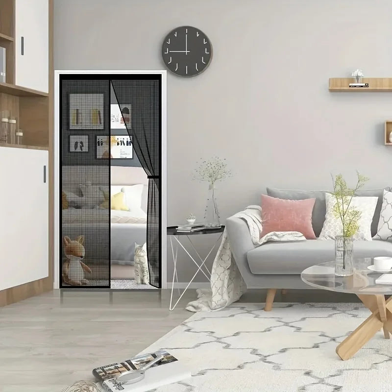 Magnetic Screen Curtain - Easy Install Insect Net for Doors/Windows, Breathable Polyester, Summer Essential