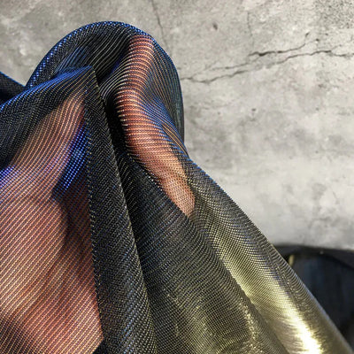 Laser Mesh Fabric Magic Color Soft Drape Color Ultra-transparent Hollow Texture Lace Clothing Dress Designer Fabric Cloth