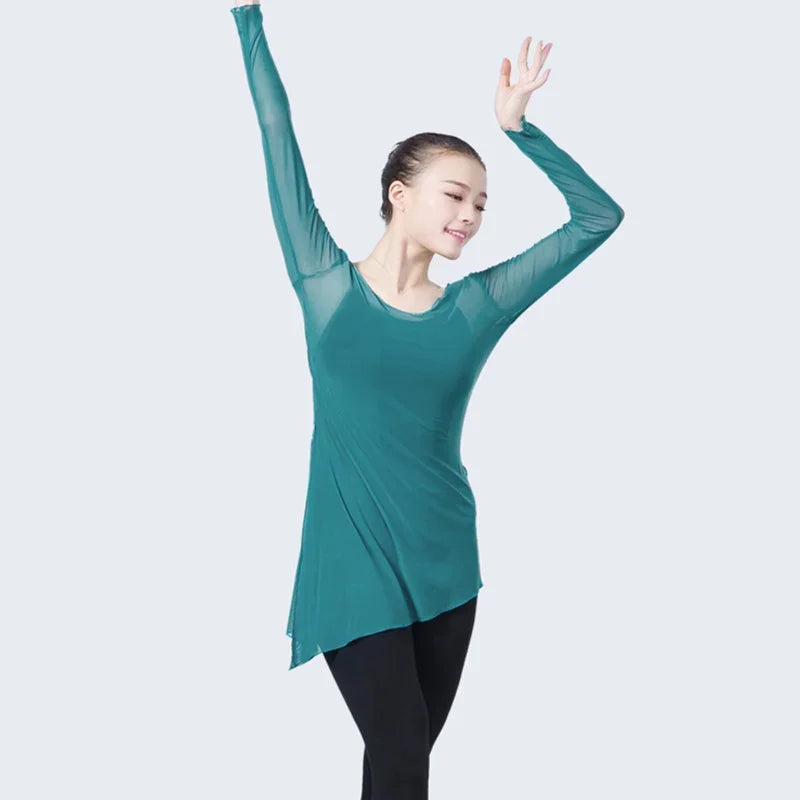 New fashion woman Classical Dancing clothes ballet Dance dress Adult Dance Practice clothes Elastic long sleeve Dance clothes