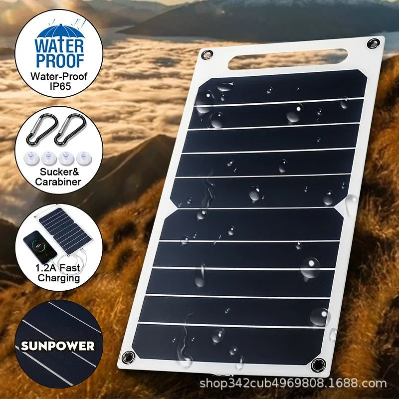 40W portable solar panel with USB interface design and 5V output solar power bank suitable for various outdoor activities