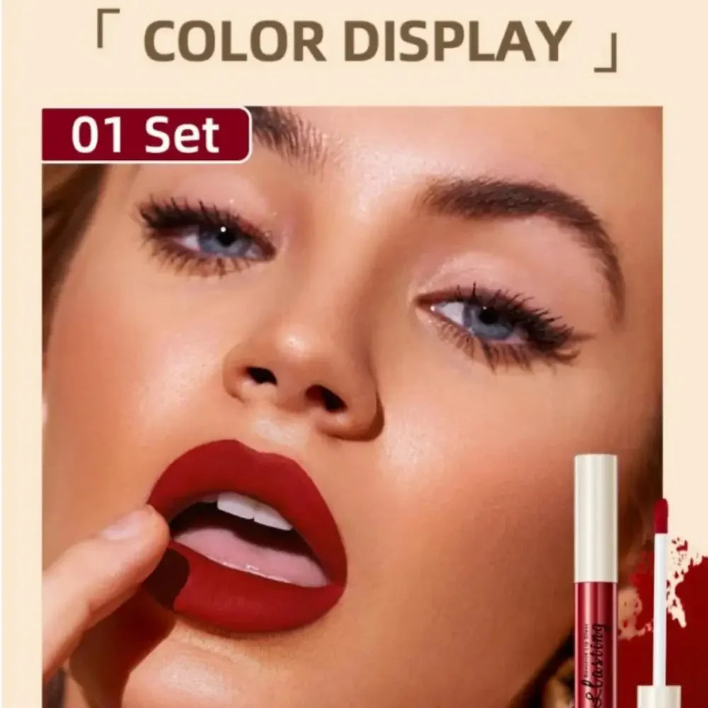 Luxury Matte Lip Gloss Set 12 Waterproof Shades Non Sticky Long Lasting Lipstick Kit For Daily Party Makeup