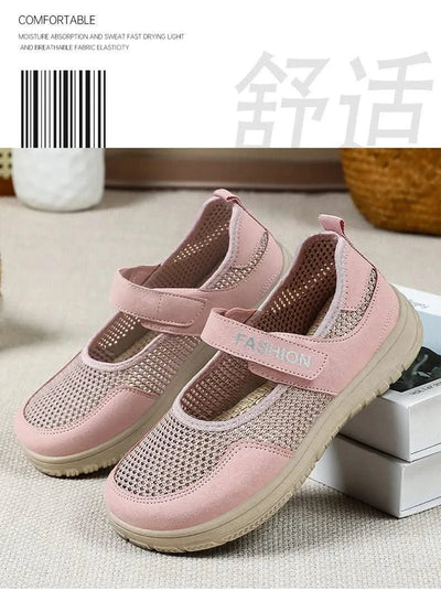 Women's Plus Size Wide Width Sandals Soft Sole Comfortable Mom Shoes Breathable Fabric Spring No Slip Chubby Feet Casual Walking
