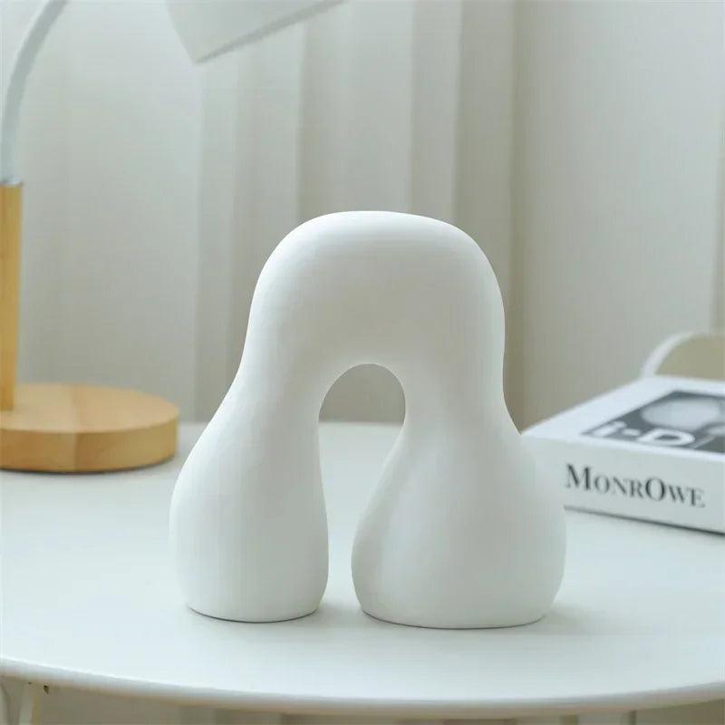 Classical ceramic ornaments home decor white and black decoration nordic special-shaped modern minimalist