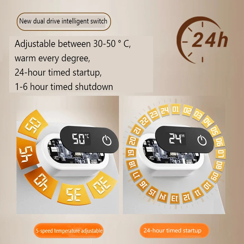 Warm Desk Pad Desk Hand Warmer Touch Control 5 Heating Grade Hand Heating Pad Desk Mousepad Fast Heating For Computer Keyboard