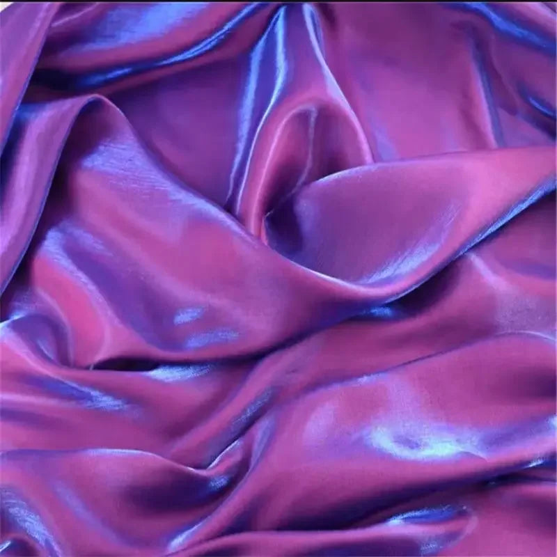 Mermaid Texture Gradient Reflective Fabric Illusion By The Meter for Shirt Full Dress Hanfu Clothing DIY Sewing Soft Cloth White