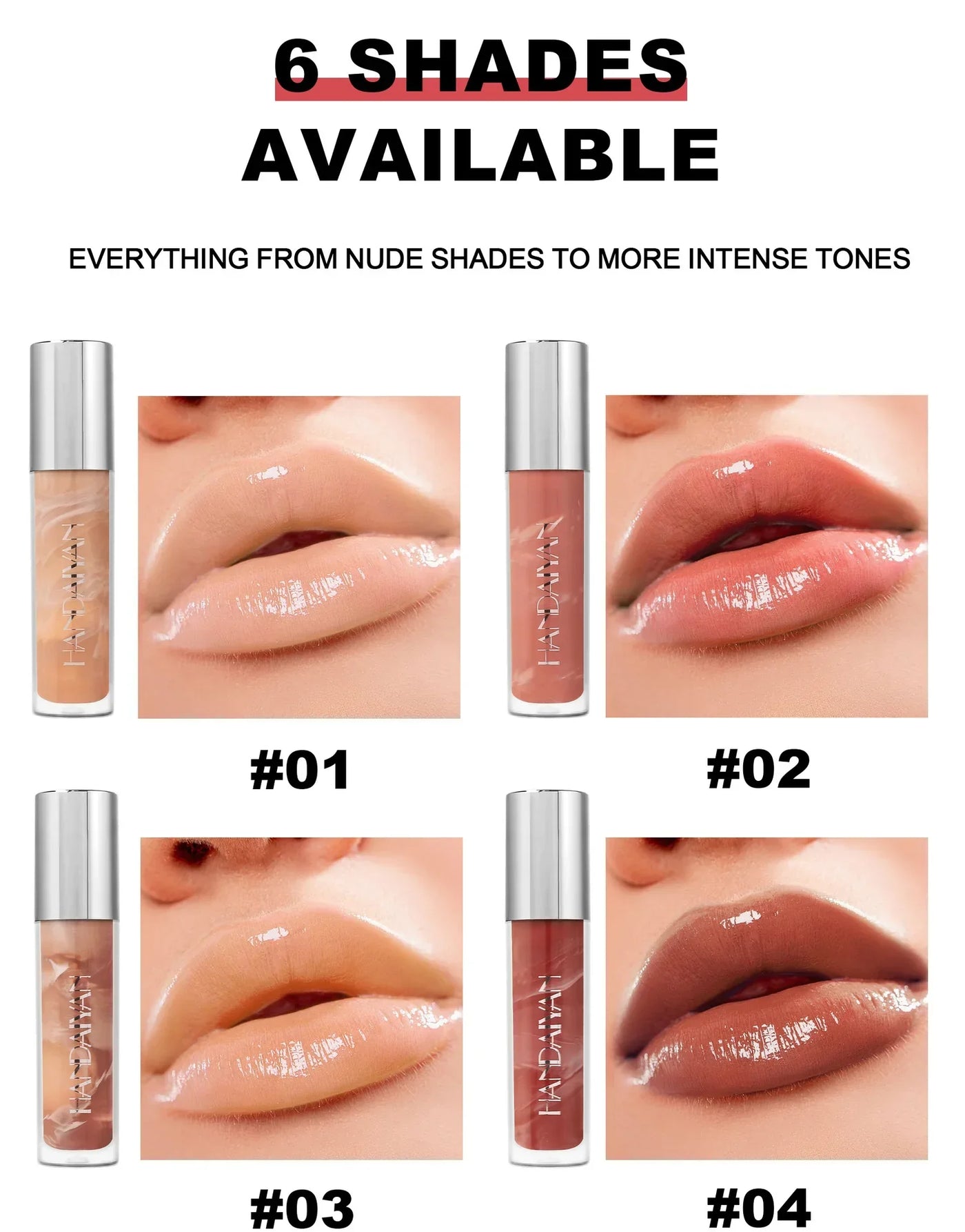 Long Lasting Lip Gloss Vitamin E Infused Plumping Glaze Hydrating Nude Color Liquid Balm Glossy Makeup Shine