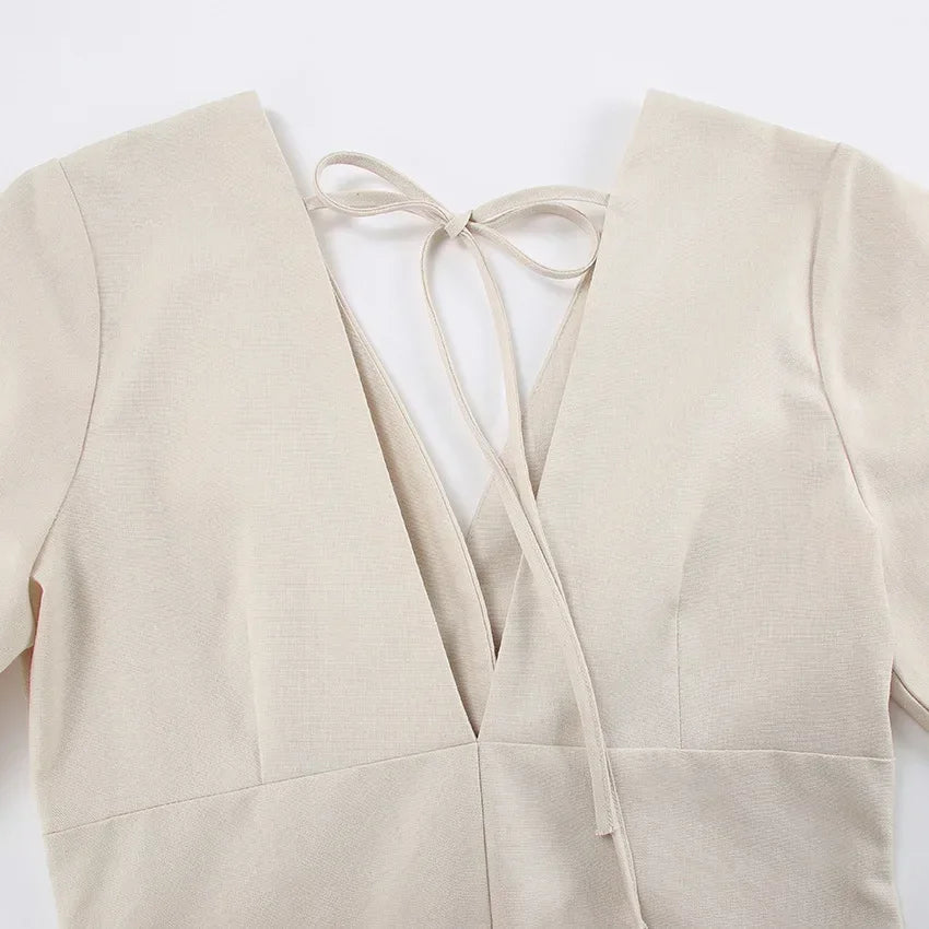 Retro Cotton Linen Women'S Summer Dress Sexy V-Neck Puff Sleeve Long Maxi Birthday Graduation Dresses Beach Sundress Robe Femmes