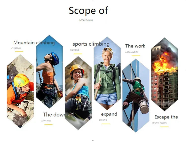 8mm Climbing Rope Outdoor Tree Rock Equipment Mountaineering Lifeline Emergency Survival Safety Gear Escape Rescue Static Rope