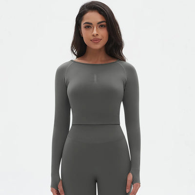 Seamless Long Sleeve Workout Tops for Women